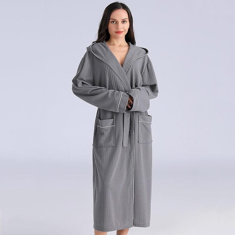 robe de chambre grise femme