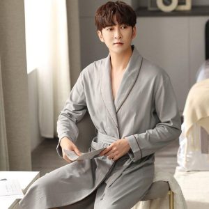robe de chambre homme gris