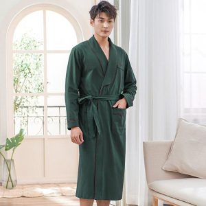 robe de chambre homme vert