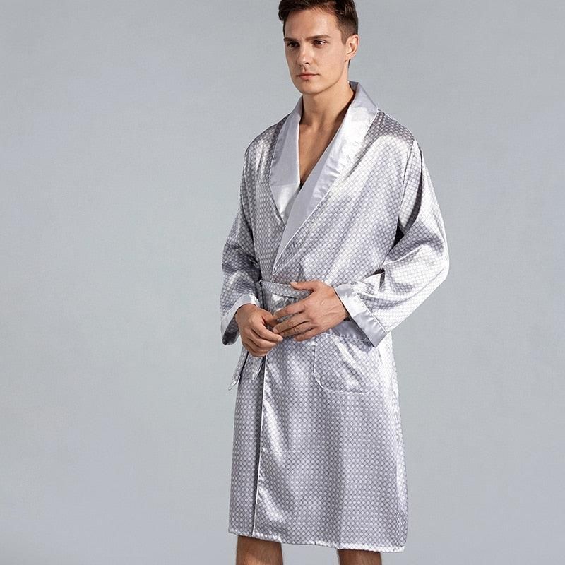 kimono en satin pour homme
