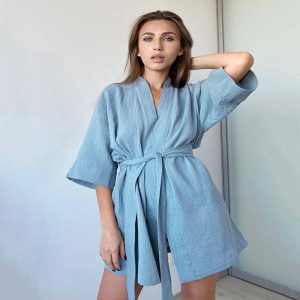 robe de chambre kimono coton