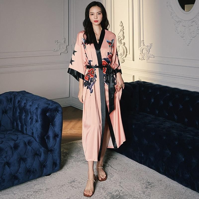 robe de chambre kimono long femme