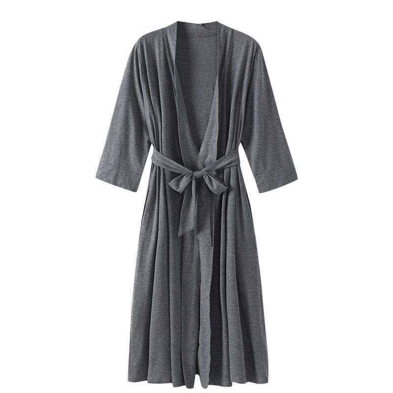 robe de chambre longue en satin