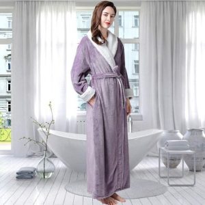robe de chambre polaire longue femme