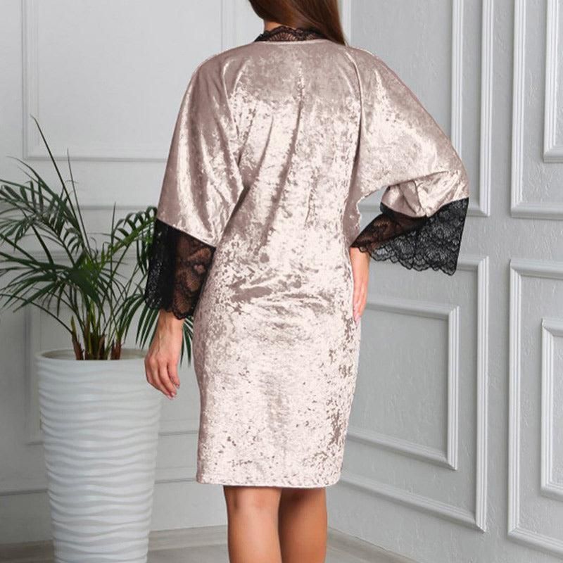robe de nuit élégante en velours