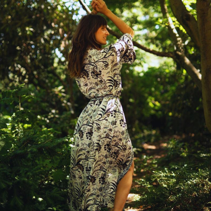 robe en soie style kimono