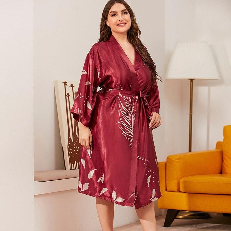 robe fleuri kimono grande taille