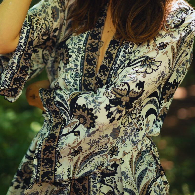 robe fluide en soie