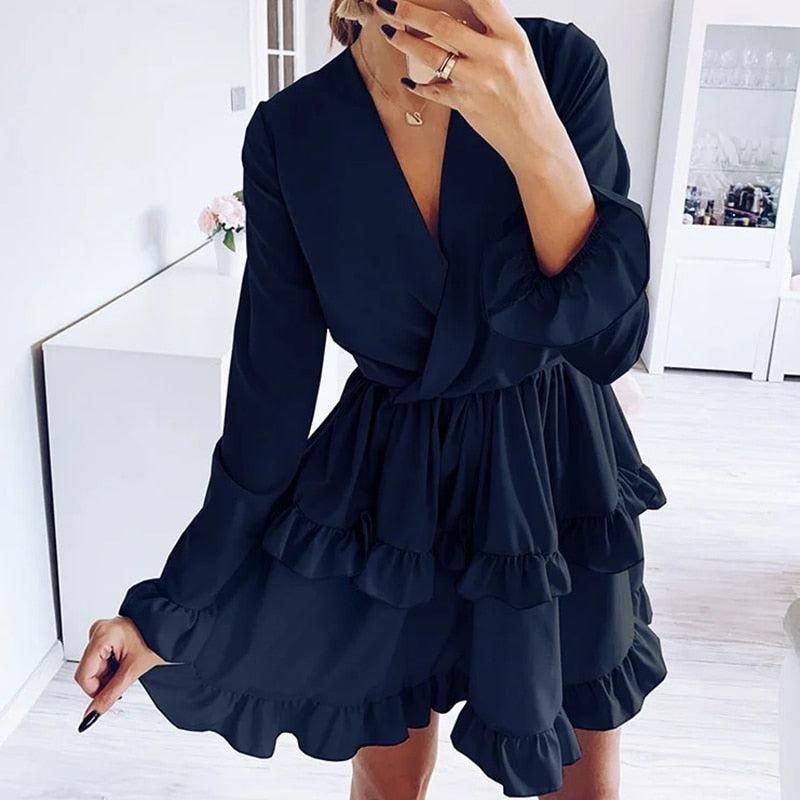 robe kimono bleue marine