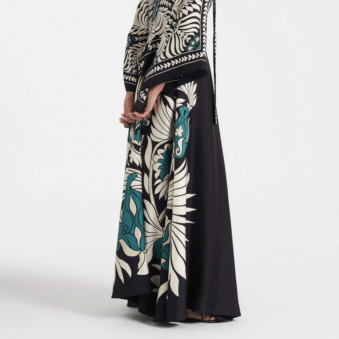 veste kimono en tissu botanique