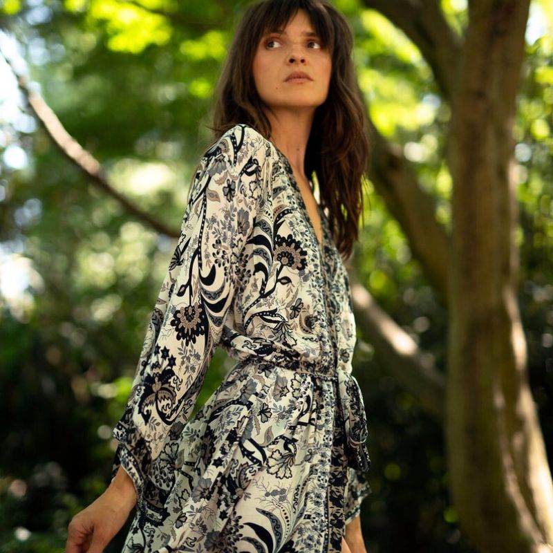 robe kimono en soie