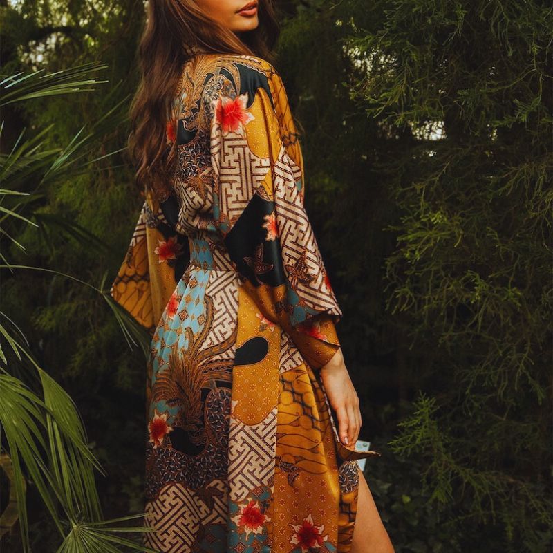 robe kimono en soie
