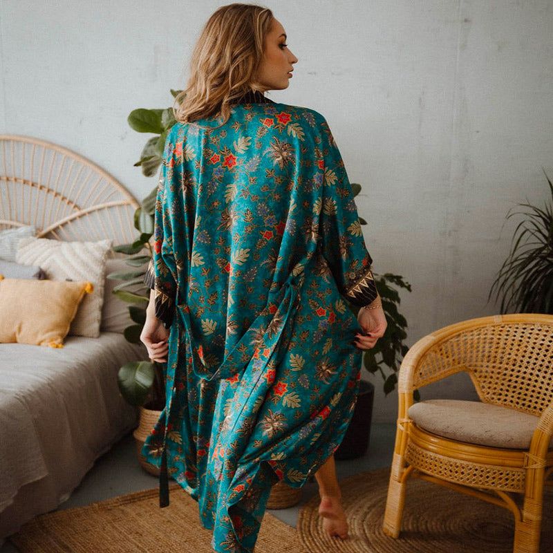 robe kimono en soie de luxe