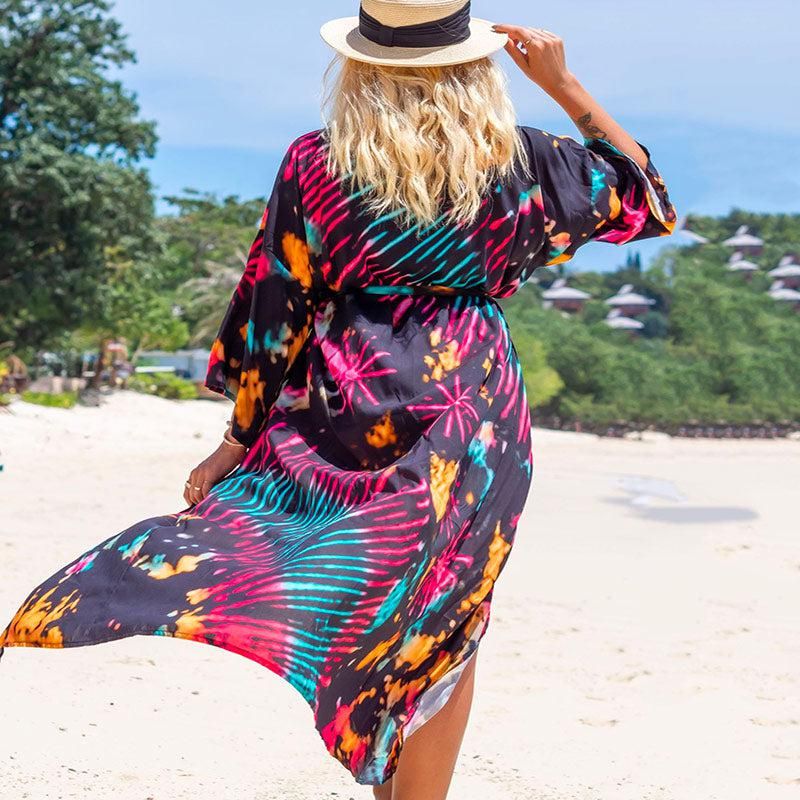 kimono noir fashion femme