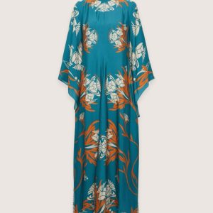 robe légère kimono réversible turquoise