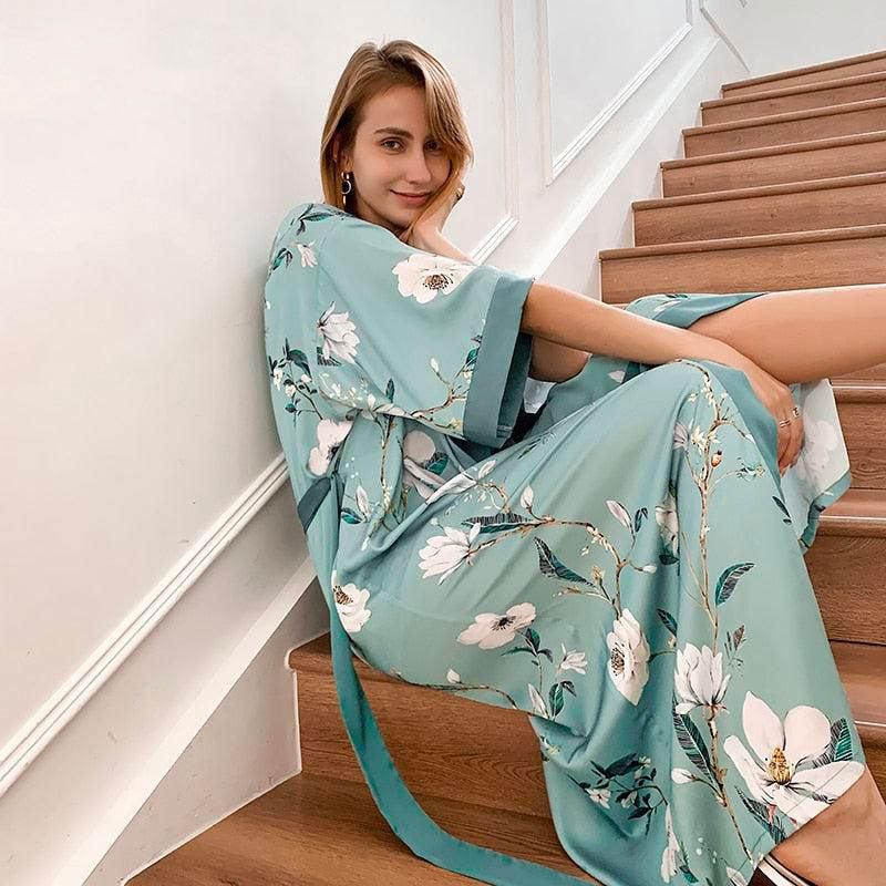 robe kimono verte