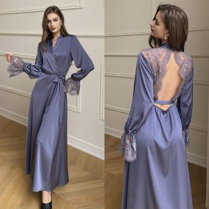 robe kimono violet