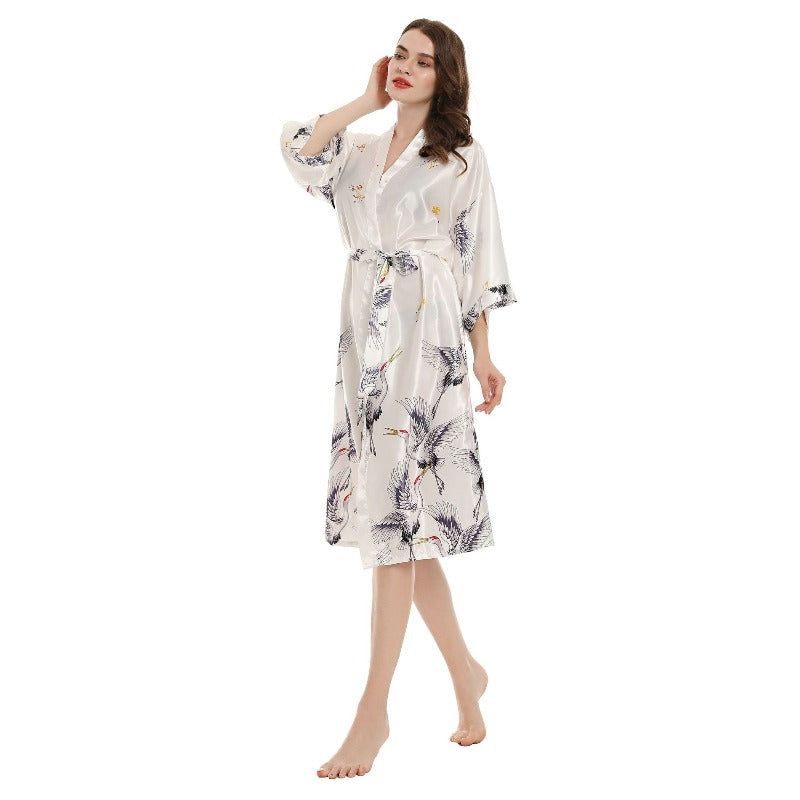 robe longue style kimono blanche