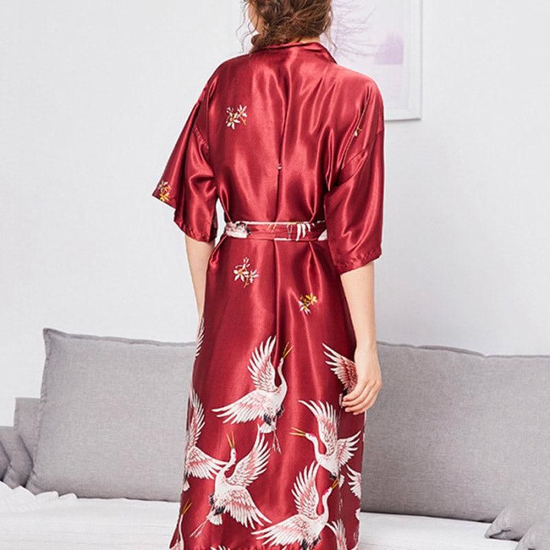 robe rouge ample kimono
