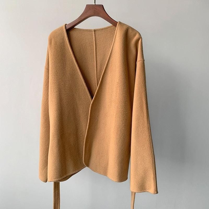 veste beige en laine