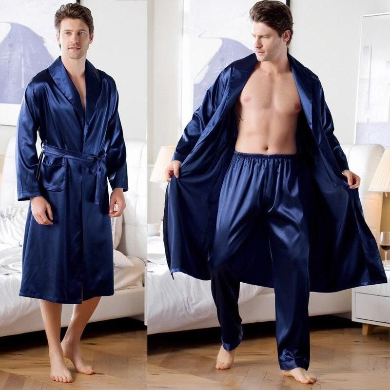 Veste de nuit bleu pour homme