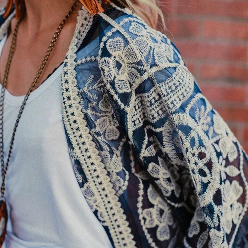 veste élégante dentelle femme