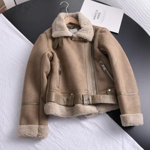 veste en cuir avec fourrure