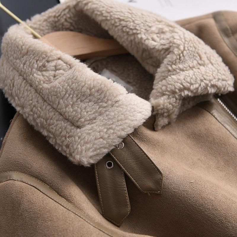 veste en cuir fourrée tendance