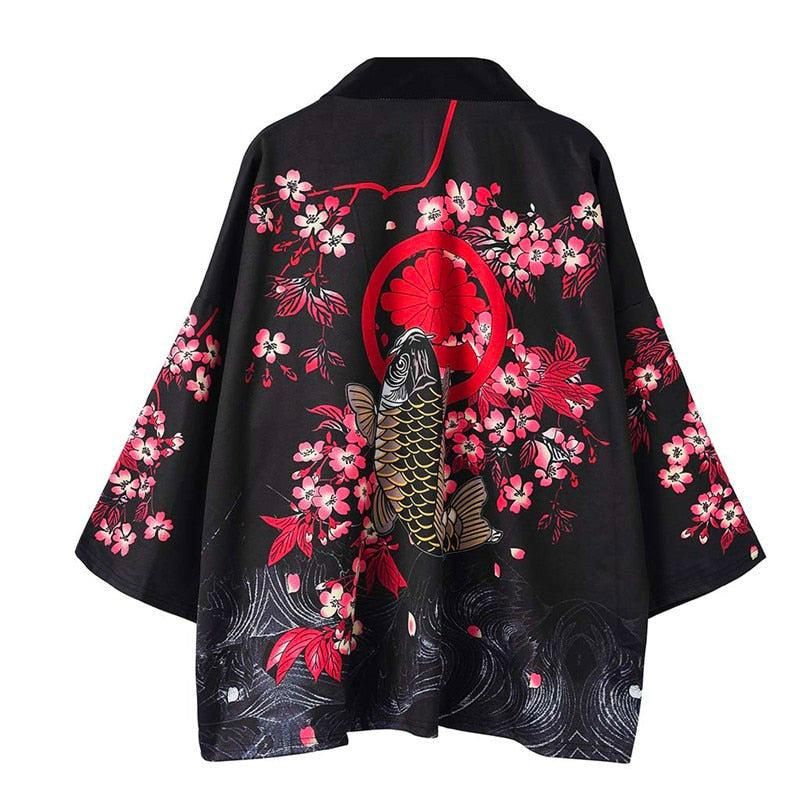 veste en kimono japonais koï