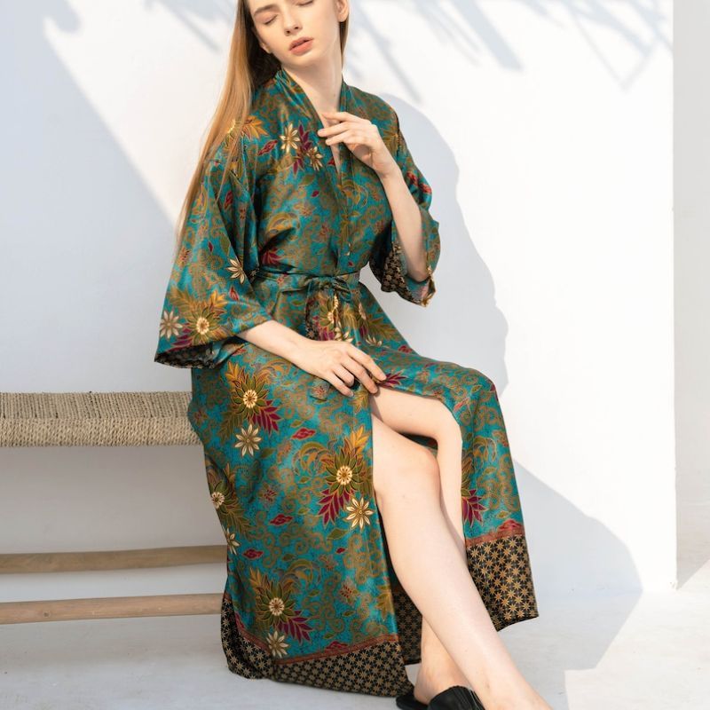 veste femme en soie kimono
