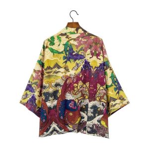 veste haori colorée homme