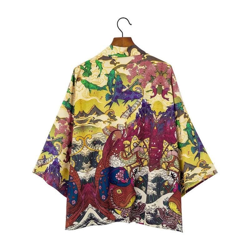 veste haori colorée homme