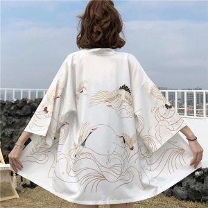 veste kimono blanc