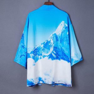 veste kimono court montagne