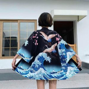 veste kimono courte japonaise
