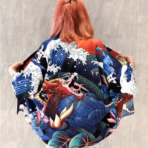 veste kimono dragon des mers