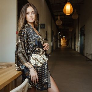 veste kimono en soie