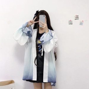 veste kimono femme blanc