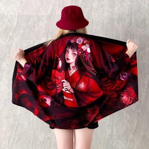 veste kimono geisha oni