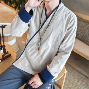 veste kimono grise