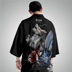 veste kimono guerrier dragon
