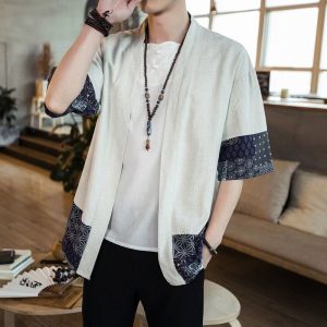 veste kimono homme moderne