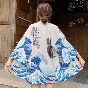 veste kimono japonais cascade