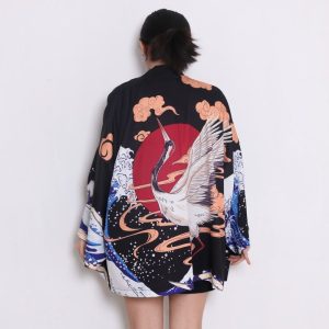 veste kimono japonais tsuru