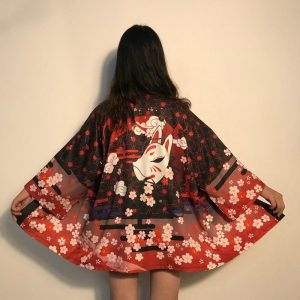 veste kimono kitsune femme