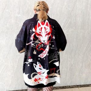 veste kimono masque kitsune