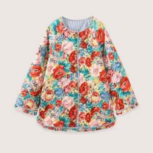 veste kimono matelassée explosion florale