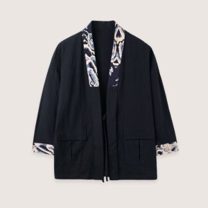 veste kimono noir