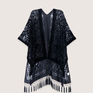 veste kimono noir