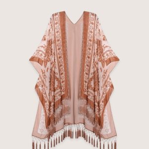 veste kimono rose floral japonais